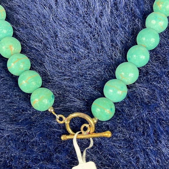 Stunning MIDWEST AMBER Genuine Pearl and Turquoise Necklace NWT - Picture 6 of 8